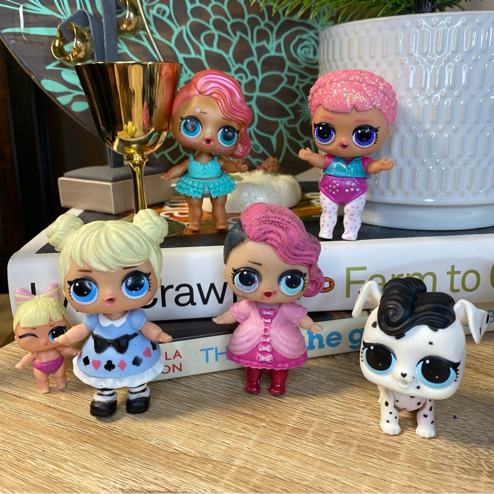 MGA L.O.L. Surprise Lot of 6 Mini Dolls W/ Pet Baby Cute Set